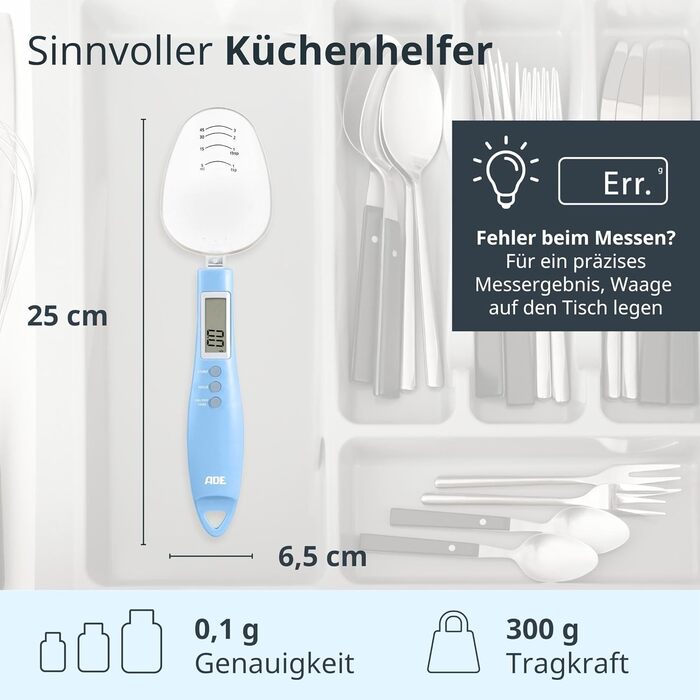 Електронна мірна ложка 300 г ADE
