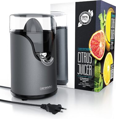 Соковижималка - Ручна соковижималка з нержавіючої сталі - механічна соковижималка - соковижималка для апельсинів Соковижималка для цитрусових ручна з важелем - для апельсинів, грейпфрутів, цитрусових - суцільна конструкція (B антрацит)