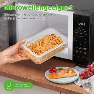 Контейнери для зберігання харчових продуктів з кришками, 16 шт. (8 контейнерів, 8 кришок), набір контейнерів для зберігання, 100 герметичні, без BPA, 0,24-1,5 л (SE-28PCS)