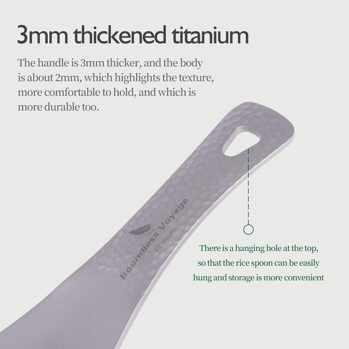 Титанова ложка з короткою ручкою для кемпінгу Boundless Voyage
