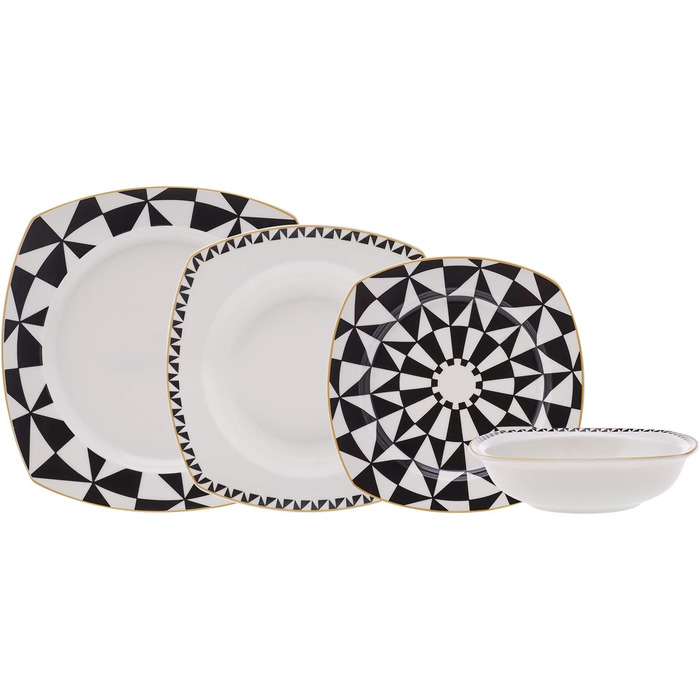 Набір порцелянового посуду преміум-класу 24 предмети на 6 персон Generic