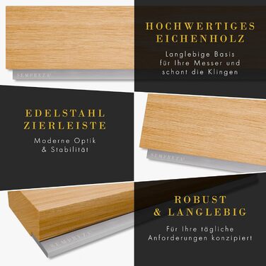 Магнітний тримач для ножів 40 см,  дуб Sempreza