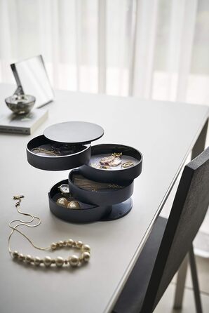 Скринька для прикрас Yamazaki Tower, смола ABS, чорна, один розмір