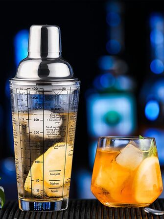 Набір шейкерів для коктейлів із 4 предметів, 400 мл ASIFMTHOT