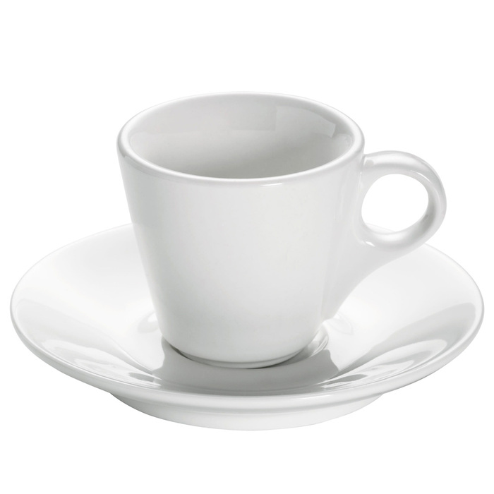 Чашка для еспрессо з блюдцем Maxwell & Williams WHITE BASICS ROUND, порцеляна, 70 мл