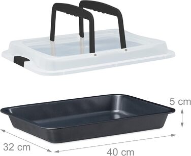 Форма для випікання 3-в-1 з кришкою 40,5x32,5 см Relaxdays