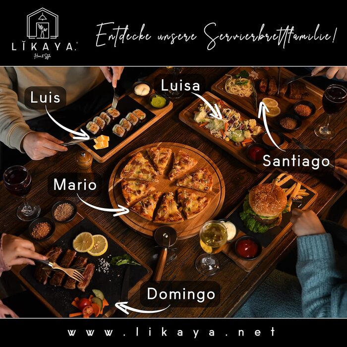 Дошка сервірувальні 2 шт 35 х 26 х 2 см LIKAYA