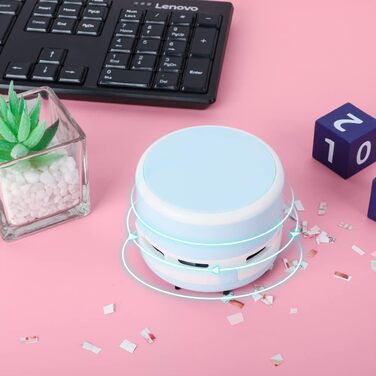 Міні-пилосос бездротовий 3 Вт білий-синій FineInno