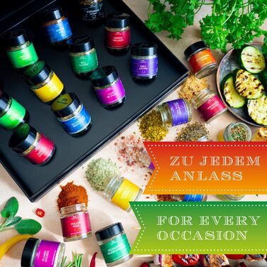 Набір із 12 класичних спецій в подарунковій упаковці Hallingers