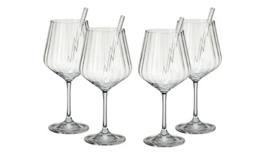 Набір з 4 келихів для джин-тоніка 640 мл з трубочками, Tastes Good Nachtmann