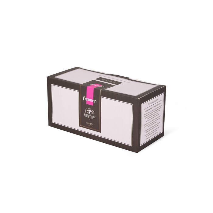 Набір з 2-х кухлів Fissman 310 мл IT'S ALWAYS COFFEE TIME порцеляна (3712)