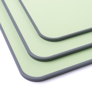 Набор из 3-х разделочных досок Fissman 41х28, 36х24, 31х20, цвет Зеленый пластик, ТПР (8056)