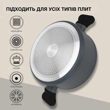 Каструля зі скляною кришкою 20 см 3 л LAURA Fissman