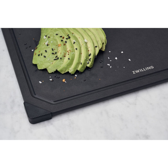 Набір обробних дощок з деревоволокна з тримачем, 4 предмети, чорний Zwilling