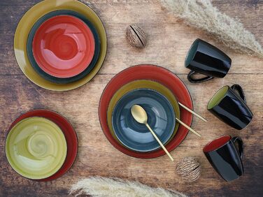 Набір посуду на 4 персони, 16 предметів, різнокольоровий Samoa Creatable