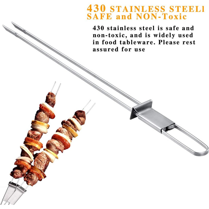 Длинные шампуры для барбекю из нержавеющей стали 10 шт. Dailyart