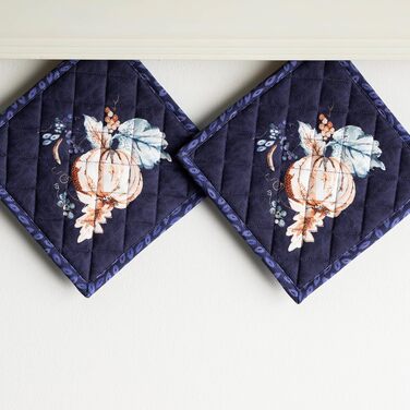 Рукавички для духовки Maison d&39 Hermine, підставки для каструль, 100 бавовна, термостійкі кухонні рукавички, рукавички для духовки (19 см x 33 см) та підставки для каструль (20 см x 20 см) для приготування їжі, Morzine - рукавички для духовки на День по