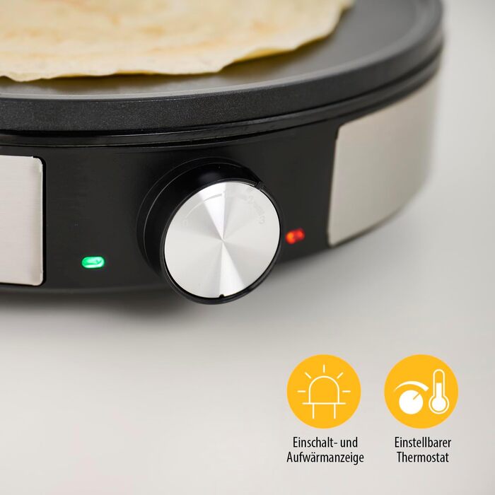 Млинниця електрична 30 см, чорна/срібляста Tristar