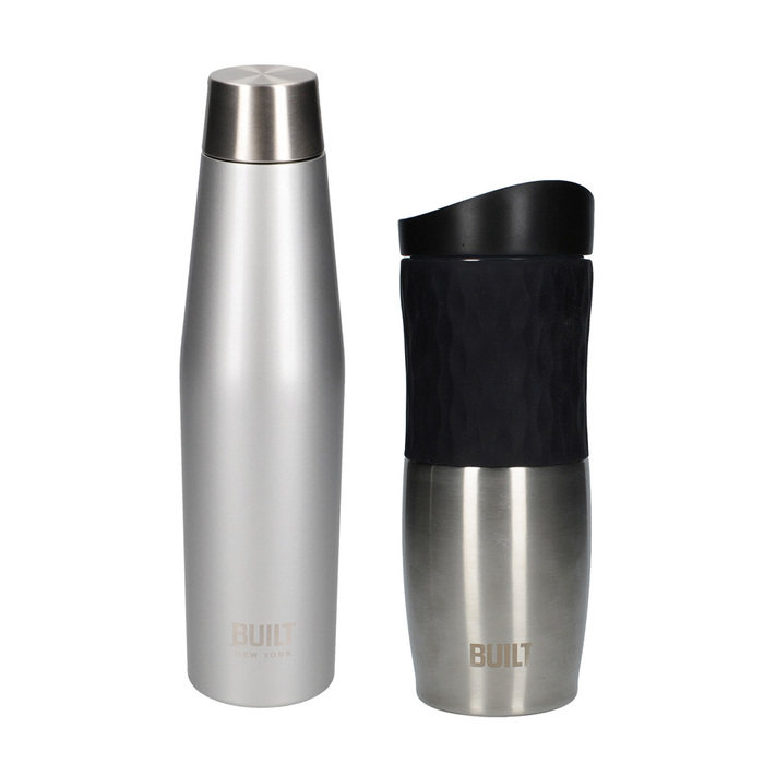 Бутылка металлическая Built Active, с двойными стенками, серая, 540 мл