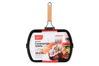 ARDESTO Gemini Baceno Сковорода-гриль, 34x24см, Алюминий, Черный