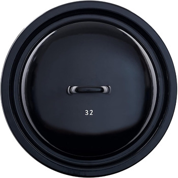 Крышка для кастрюли 32 см эмалированная, черная Riess
