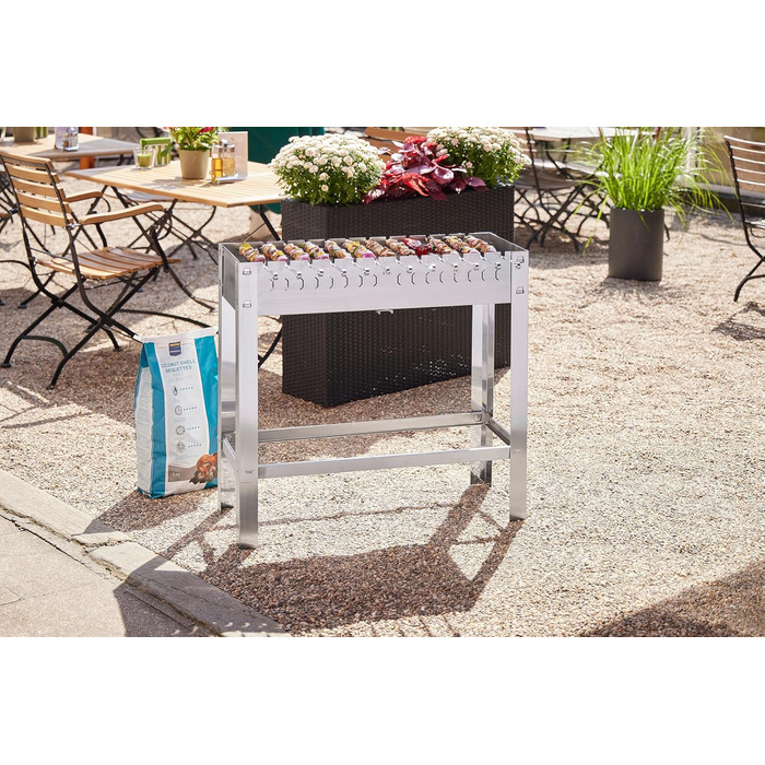 Професійний портативний мангал з 12 шампурами 31 x 81 x 80 см METRO Professional