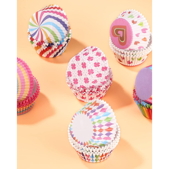 Набор из 300 бумажных формочек для мафинов, разноцветный Xespis