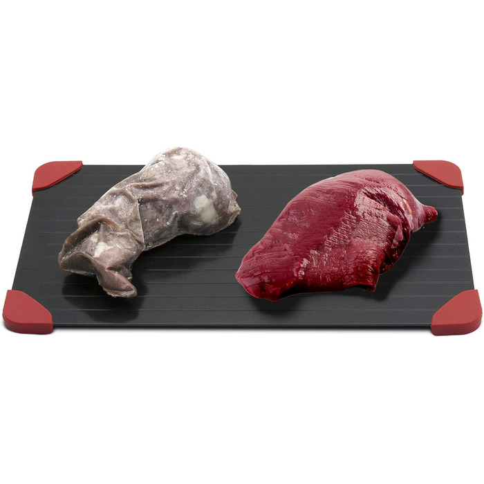 Доска для размораживания 35 x 20 см, черная/красная My Home
