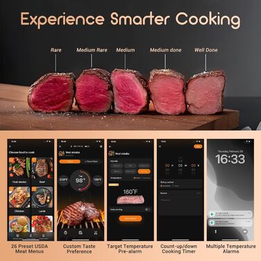 Термометр для м'яса, бездротовий INT-11P-BInkbird Inkbird