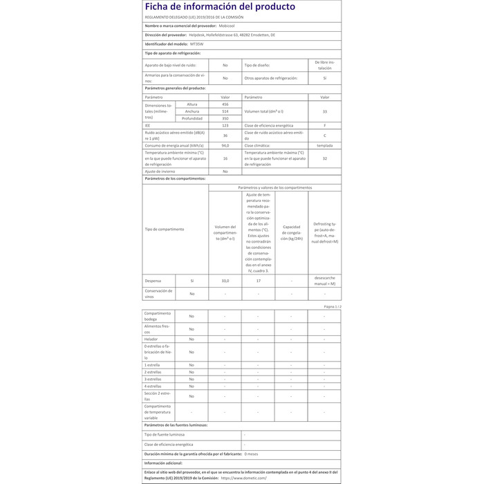 Електричний холодильник на колесах, підходить для повного ящика для напоїв/пива, 12 В та 230 В для автомобіля, вантажівки, човна, автофургона та розетки (33 літри), 48W AC/DC -