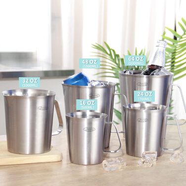 Мірний стакан 1 л, нержавіюча сталь Newness Focus on Stainless Steel