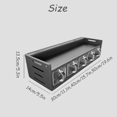 Настінний органайзер для кухонного приладдя 40 см сірий Dxcaicc