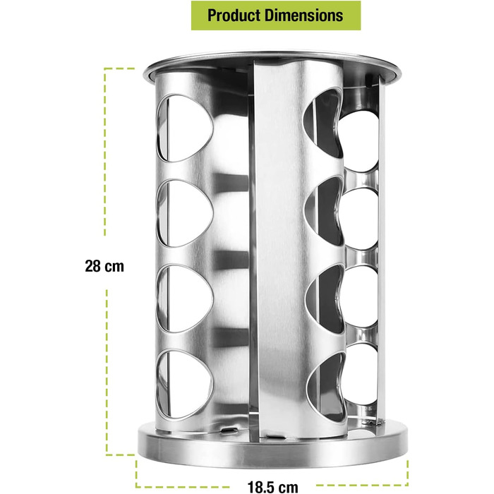 Подставка для специй на 16 баночек поворотная 28 см, круглая Edihome