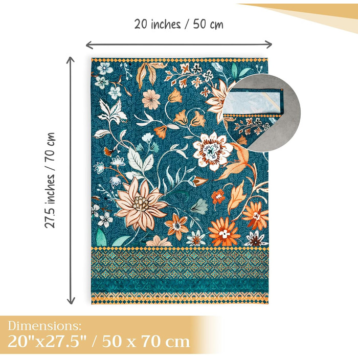 Набір з 3 багатоцільових кухонних рушників Maison d&39 Hermine Сільське Різдво зі 100 бавовни Барні рушники День подяки/Різдво (50 см x 70 см) (20 шт. - Розкішний лофт)