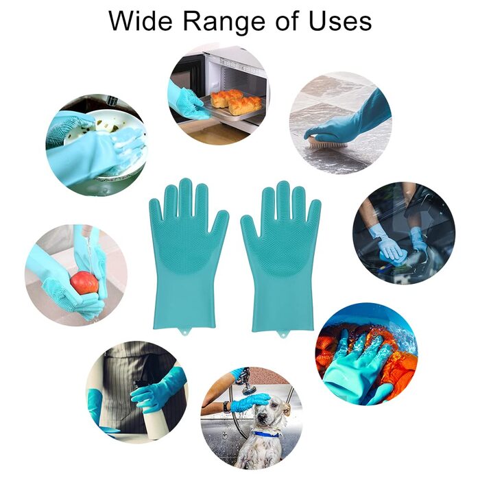 Перчатки для мытья посуды 16 x 34 см Helweet