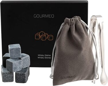 Набір базальту з щипцями з нержавіючої сталі, 9 каменів GOURMEO