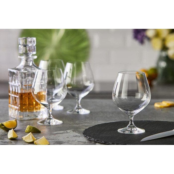 Набор кружек из 4 предметов, Snifter Premium с вытянутой ножкой, 4460177 (коньяк)