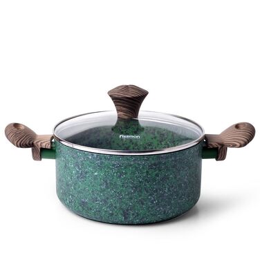 Кастрюля со стеклянной крышкой 24 см 4,7л MALACHITE Fissman