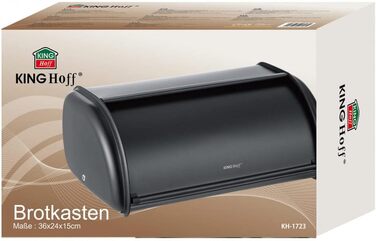 Хлебница черная 36 х 24 х 15 см KING HOFF