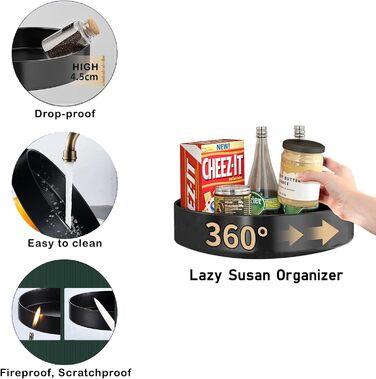 Органайзер обертовий 25,8х5,5 см, чорний XNTONG