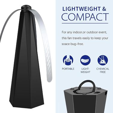 Вентилятори відлякувач комах 2 шт чорний REGAPOG