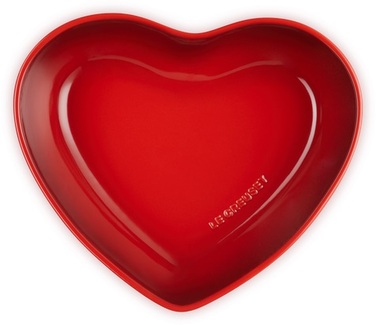 Блюдо сервировочное в форме сердца 30 см, красное Heart Le Creuset