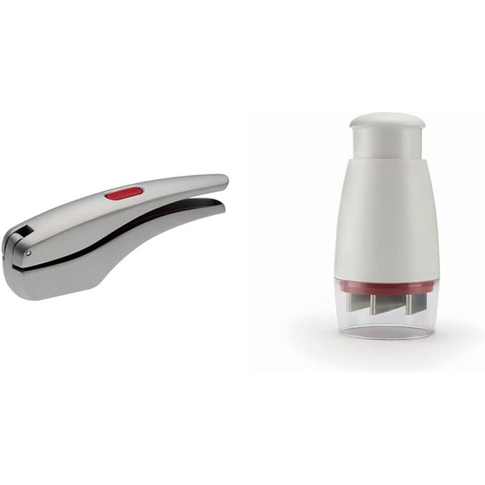 Практичний прес для великих зубчиків часнику, також з лушпинням. У комплекті інструмент для чищення (прес для часнику Susi 3, пучок з подрібнювачем 22 см), 12150 Susi 3