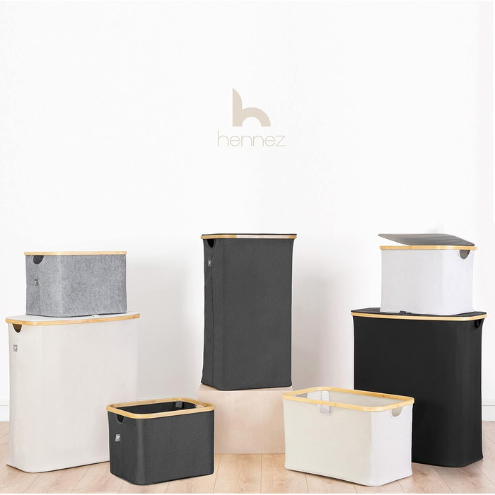 Кошики для зберігання, сумісні з IKEA Полиця KALLAX - Кошик для зберігання деревини Малий антрацит - Коробка для зберігання Полиця Кошик для зберігання - Паперовий ящик Кошик з фетру Складний кошик для білизни (60 л, темно-сірий)