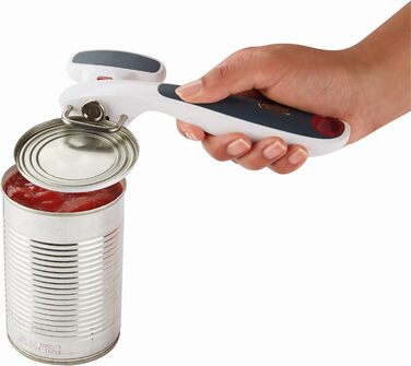 Відкривачка Zyliss Strong Boy 2, ABS, TPE, нержавіюча сталь, нейлон, посилений ПВХ, сірий, 23 x 5 x 4 см, E46145 (консервний нож з безпечним краєм)