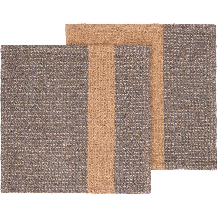 Набор из 2 полотенец для посуды 25 x 25 см, стальной серый/бежевый Gano Blomus