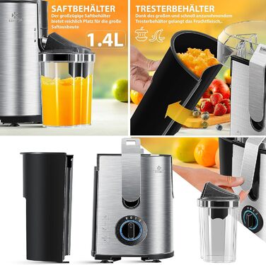 Соковижималка  для овочів і фруктів, 1100 Вт KESSER