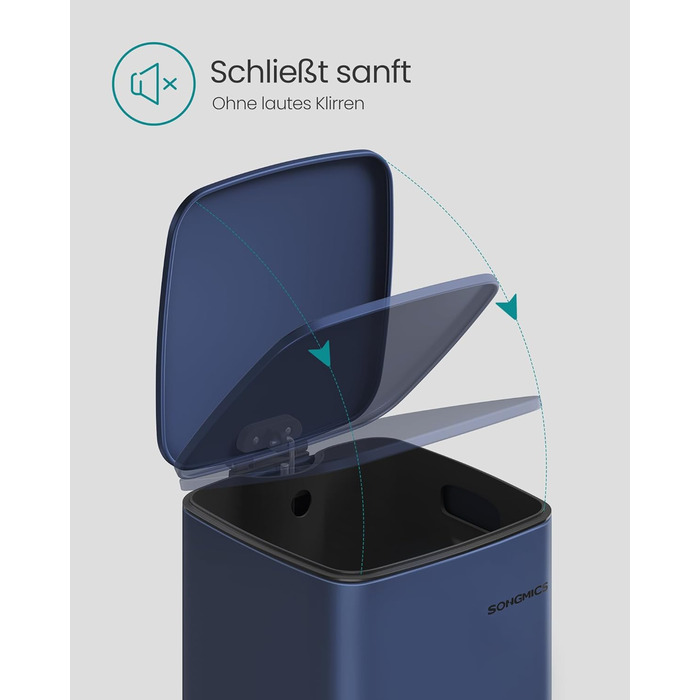 Сміттєвий бак 30 л північно-блакитний SONGMICS