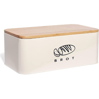 Хлібниця з кришкою 42 х 23 х 16 см бежевий Theo&Cleo