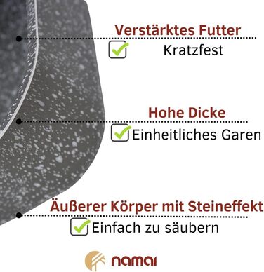 Форма для запекания 3 предмета, черный NAMAI